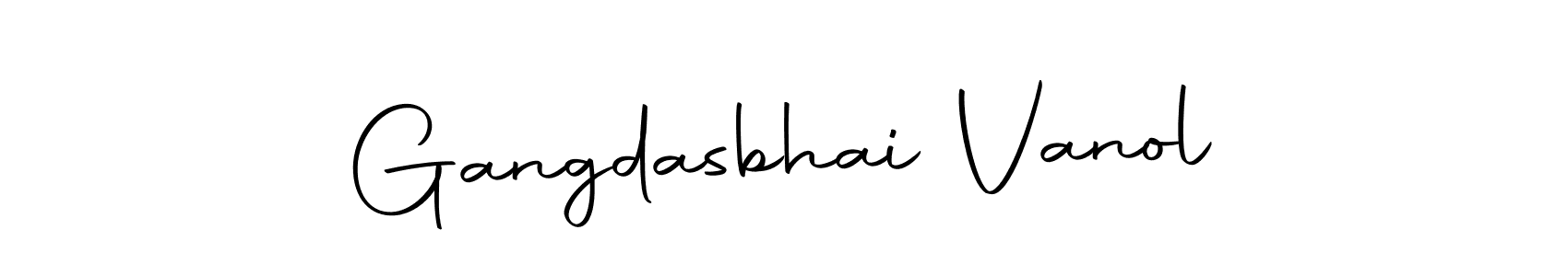 Design your own signature with our free online signature maker. With this signature software, you can create a handwritten (Autography-DOLnW) signature for name Gangdasbhai Vanol. Gangdasbhai Vanol signature style 10 images and pictures png