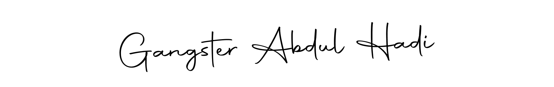 Use a signature maker to create a handwritten signature online. With this signature software, you can design (Autography-DOLnW) your own signature for name Gangster Abdul Hadi. Gangster Abdul Hadi signature style 10 images and pictures png