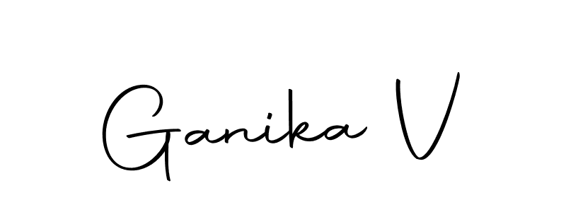 Design your own signature with our free online signature maker. With this signature software, you can create a handwritten (Autography-DOLnW) signature for name Ganika V. Ganika V signature style 10 images and pictures png