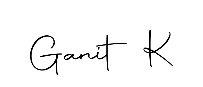 Ganit K stylish signature style. Best Handwritten Sign (Autography-DOLnW) for my name. Handwritten Signature Collection Ideas for my name Ganit K. Ganit K signature style 10 images and pictures png