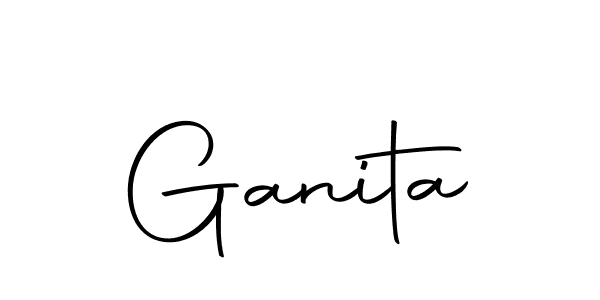 Design your own signature with our free online signature maker. With this signature software, you can create a handwritten (Autography-DOLnW) signature for name Ganita. Ganita signature style 10 images and pictures png