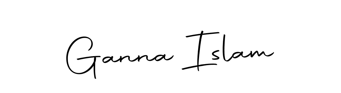 Make a beautiful signature design for name Ganna Islam. Use this online signature maker to create a handwritten signature for free. Ganna Islam signature style 10 images and pictures png