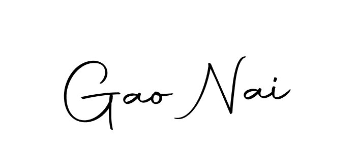 Design your own signature with our free online signature maker. With this signature software, you can create a handwritten (Autography-DOLnW) signature for name Gao Nai. Gao Nai signature style 10 images and pictures png