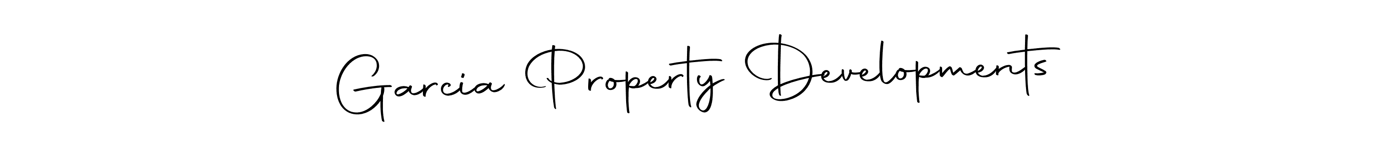 Create a beautiful signature design for name Garcia Property Developments. With this signature (Autography-DOLnW) fonts, you can make a handwritten signature for free. Garcia Property Developments signature style 10 images and pictures png