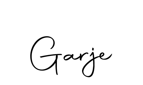 Use a signature maker to create a handwritten signature online. With this signature software, you can design (Autography-DOLnW) your own signature for name Garje. Garje signature style 10 images and pictures png