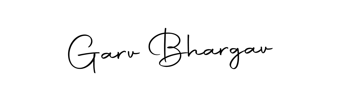 Create a beautiful signature design for name Garv Bhargav. With this signature (Autography-DOLnW) fonts, you can make a handwritten signature for free. Garv Bhargav signature style 10 images and pictures png