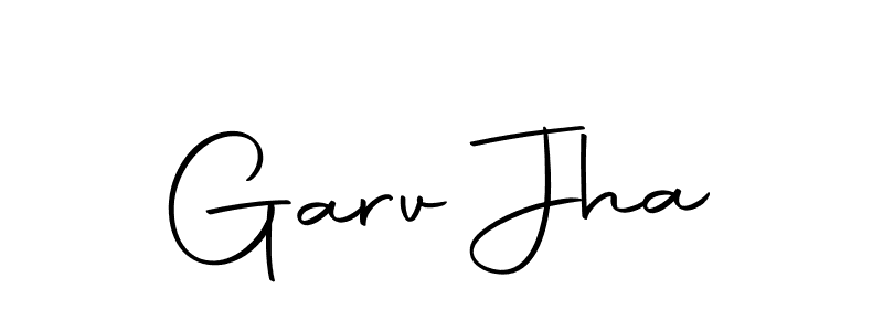 Garv Jha stylish signature style. Best Handwritten Sign (Autography-DOLnW) for my name. Handwritten Signature Collection Ideas for my name Garv Jha. Garv Jha signature style 10 images and pictures png