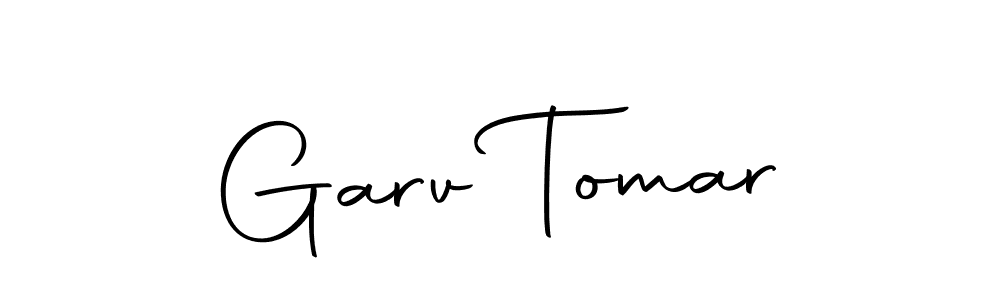 How to make Garv Tomar name signature. Use Autography-DOLnW style for creating short signs online. This is the latest handwritten sign. Garv Tomar signature style 10 images and pictures png