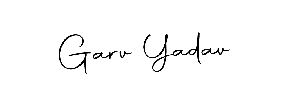 Garv Yadav stylish signature style. Best Handwritten Sign (Autography-DOLnW) for my name. Handwritten Signature Collection Ideas for my name Garv Yadav. Garv Yadav signature style 10 images and pictures png