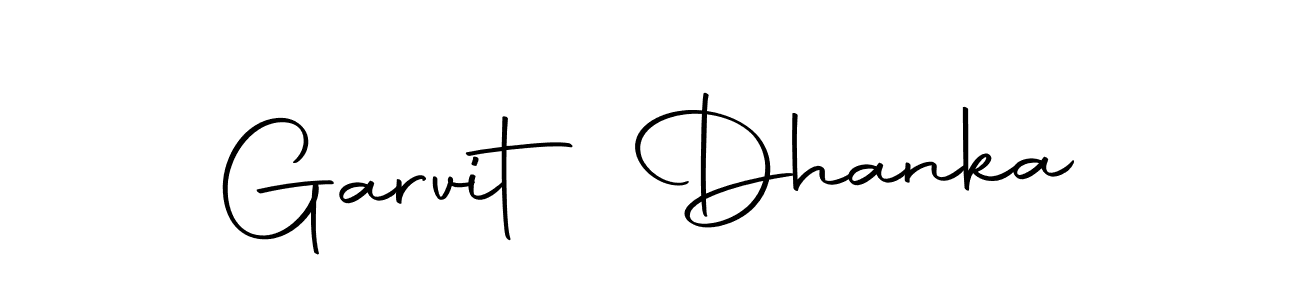 You can use this online signature creator to create a handwritten signature for the name Garvit Dhanka. This is the best online autograph maker. Garvit Dhanka signature style 10 images and pictures png