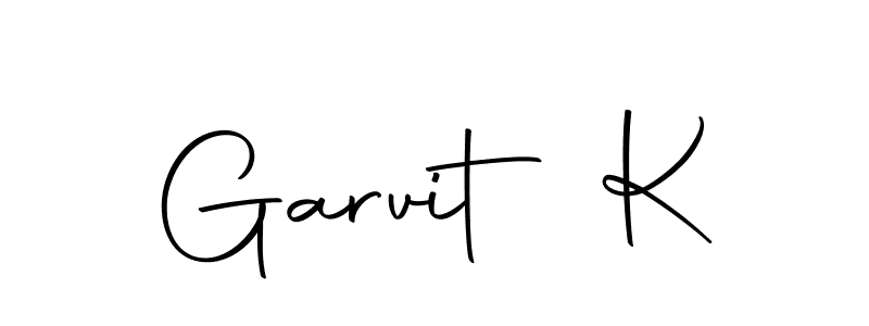 Make a beautiful signature design for name Garvit K. With this signature (Autography-DOLnW) style, you can create a handwritten signature for free. Garvit K signature style 10 images and pictures png