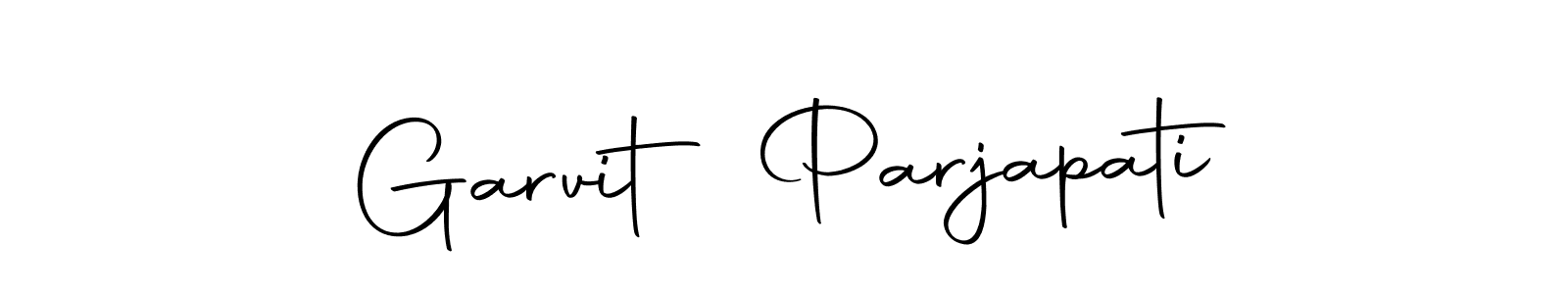 How to make Garvit Parjapati name signature. Use Autography-DOLnW style for creating short signs online. This is the latest handwritten sign. Garvit Parjapati signature style 10 images and pictures png