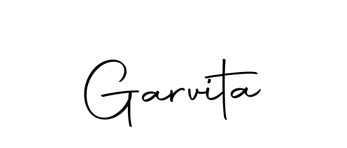 Use a signature maker to create a handwritten signature online. With this signature software, you can design (Autography-DOLnW) your own signature for name Garvita. Garvita signature style 10 images and pictures png