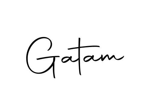 Make a beautiful signature design for name Gatam. Use this online signature maker to create a handwritten signature for free. Gatam signature style 10 images and pictures png