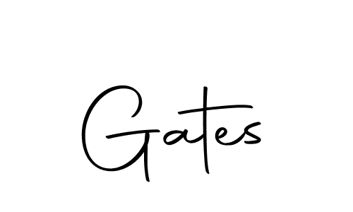 Design your own signature with our free online signature maker. With this signature software, you can create a handwritten (Autography-DOLnW) signature for name Gates. Gates signature style 10 images and pictures png