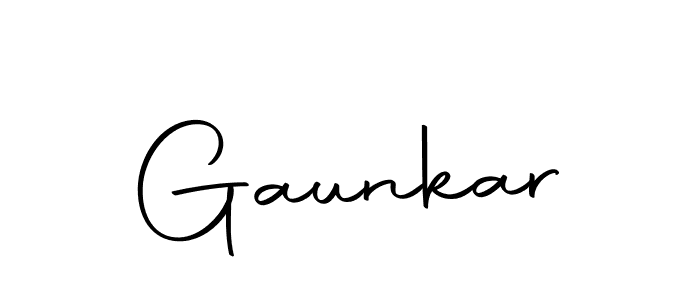 Design your own signature with our free online signature maker. With this signature software, you can create a handwritten (Autography-DOLnW) signature for name Gaunkar. Gaunkar signature style 10 images and pictures png