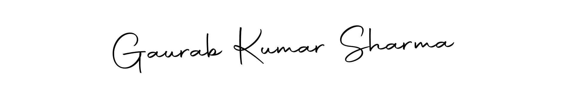 How to make Gaurab Kumar Sharma name signature. Use Autography-DOLnW style for creating short signs online. This is the latest handwritten sign. Gaurab Kumar Sharma signature style 10 images and pictures png