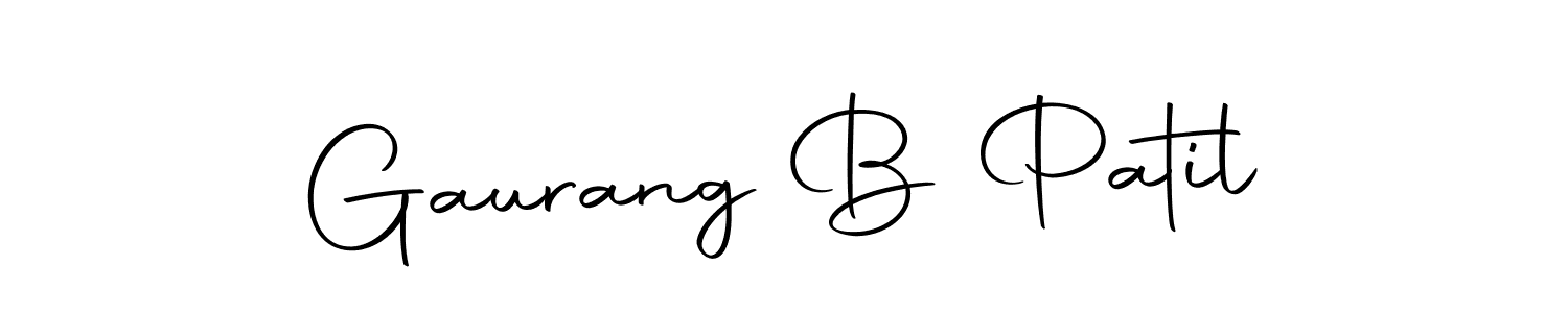 How to make Gaurang B Patil name signature. Use Autography-DOLnW style for creating short signs online. This is the latest handwritten sign. Gaurang B Patil signature style 10 images and pictures png