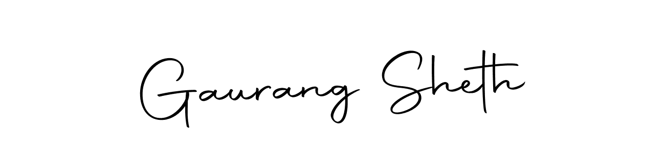 How to make Gaurang Sheth name signature. Use Autography-DOLnW style for creating short signs online. This is the latest handwritten sign. Gaurang Sheth signature style 10 images and pictures png