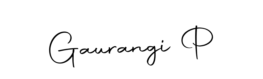 Design your own signature with our free online signature maker. With this signature software, you can create a handwritten (Autography-DOLnW) signature for name Gaurangi P. Gaurangi P signature style 10 images and pictures png