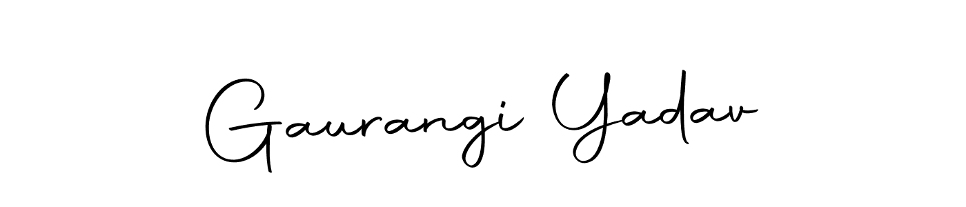 The best way (Autography-DOLnW) to make a short signature is to pick only two or three words in your name. The name Gaurangi Yadav include a total of six letters. For converting this name. Gaurangi Yadav signature style 10 images and pictures png