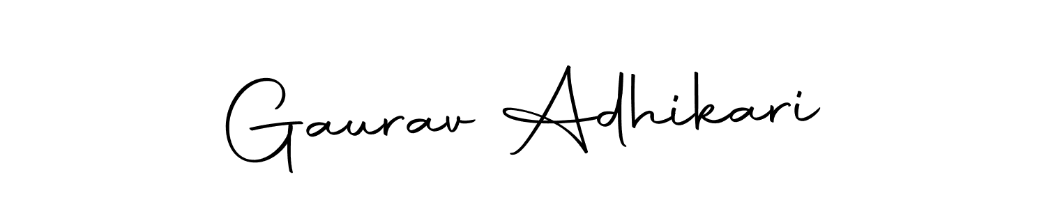 How to make Gaurav Adhikari signature? Autography-DOLnW is a professional autograph style. Create handwritten signature for Gaurav Adhikari name. Gaurav Adhikari signature style 10 images and pictures png