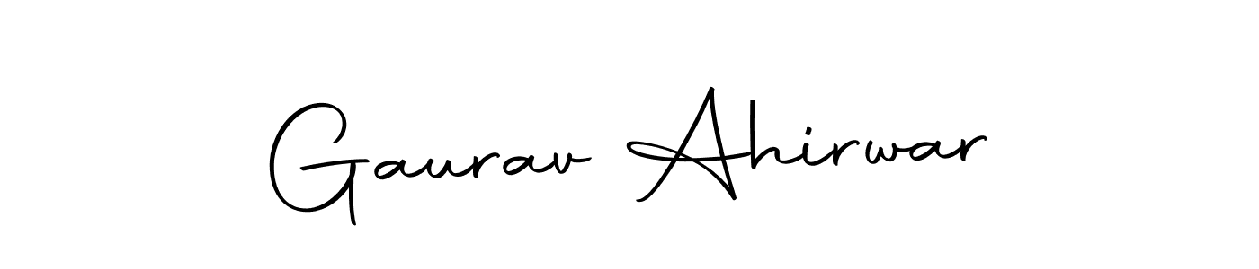 Gaurav Ahirwar stylish signature style. Best Handwritten Sign (Autography-DOLnW) for my name. Handwritten Signature Collection Ideas for my name Gaurav Ahirwar. Gaurav Ahirwar signature style 10 images and pictures png