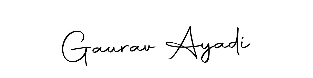 You can use this online signature creator to create a handwritten signature for the name Gaurav Ayadi. This is the best online autograph maker. Gaurav Ayadi signature style 10 images and pictures png