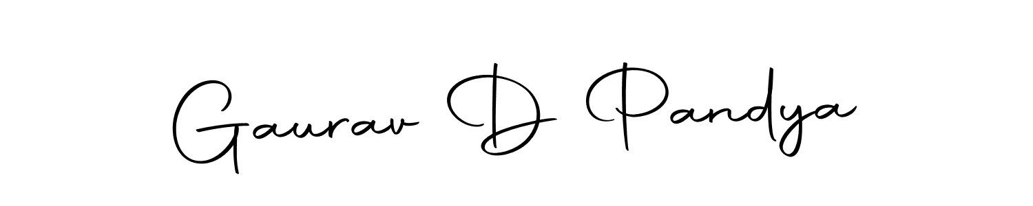 Gaurav D Pandya stylish signature style. Best Handwritten Sign (Autography-DOLnW) for my name. Handwritten Signature Collection Ideas for my name Gaurav D Pandya. Gaurav D Pandya signature style 10 images and pictures png