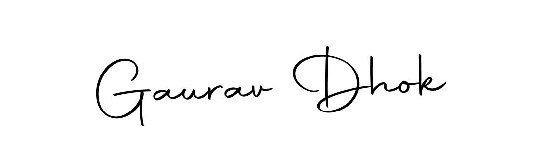 Create a beautiful signature design for name Gaurav Dhok. With this signature (Autography-DOLnW) fonts, you can make a handwritten signature for free. Gaurav Dhok signature style 10 images and pictures png