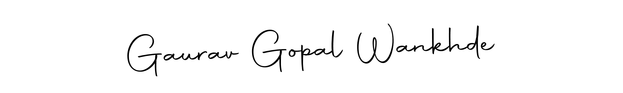 How to make Gaurav Gopal Wankhde name signature. Use Autography-DOLnW style for creating short signs online. This is the latest handwritten sign. Gaurav Gopal Wankhde signature style 10 images and pictures png