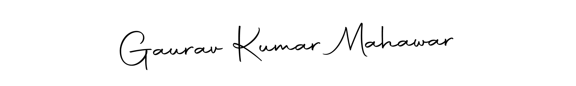 How to make Gaurav Kumar Mahawar name signature. Use Autography-DOLnW style for creating short signs online. This is the latest handwritten sign. Gaurav Kumar Mahawar signature style 10 images and pictures png