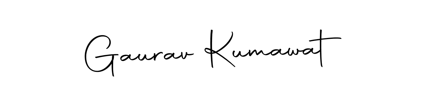 How to make Gaurav Kumawat name signature. Use Autography-DOLnW style for creating short signs online. This is the latest handwritten sign. Gaurav Kumawat signature style 10 images and pictures png