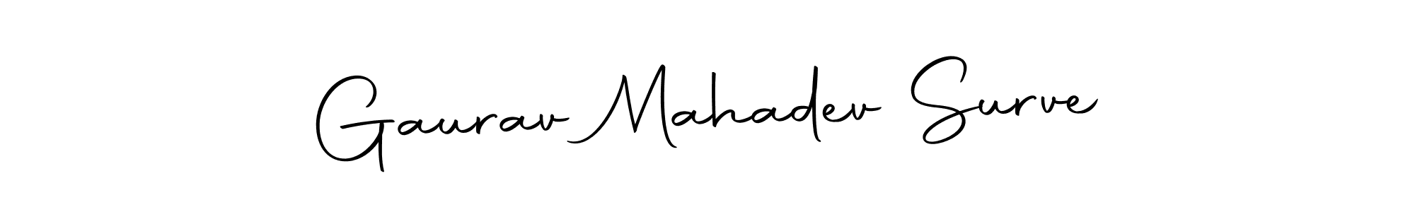 Create a beautiful signature design for name Gaurav Mahadev Surve. With this signature (Autography-DOLnW) fonts, you can make a handwritten signature for free. Gaurav Mahadev Surve signature style 10 images and pictures png