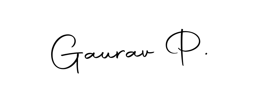 Design your own signature with our free online signature maker. With this signature software, you can create a handwritten (Autography-DOLnW) signature for name Gaurav P.. Gaurav P. signature style 10 images and pictures png