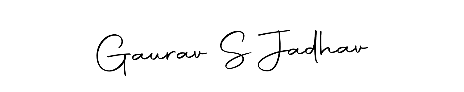 Create a beautiful signature design for name Gaurav S Jadhav. With this signature (Autography-DOLnW) fonts, you can make a handwritten signature for free. Gaurav S Jadhav signature style 10 images and pictures png