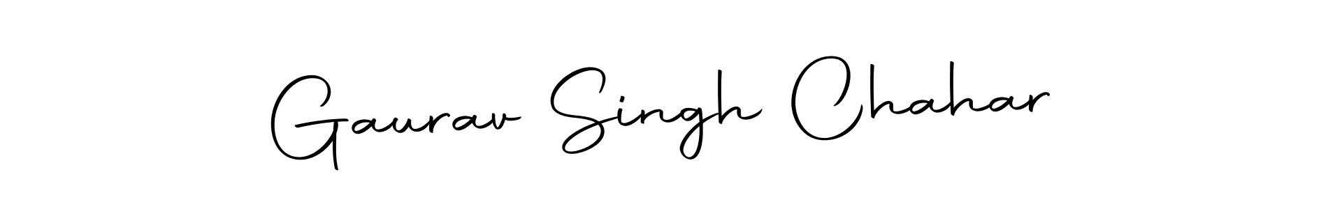 How to make Gaurav Singh Chahar name signature. Use Autography-DOLnW style for creating short signs online. This is the latest handwritten sign. Gaurav Singh Chahar signature style 10 images and pictures png