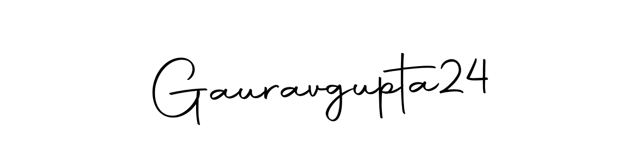 How to make Gauravgupta24 name signature. Use Autography-DOLnW style for creating short signs online. This is the latest handwritten sign. Gauravgupta24 signature style 10 images and pictures png