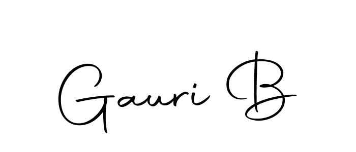 Create a beautiful signature design for name Gauri B. With this signature (Autography-DOLnW) fonts, you can make a handwritten signature for free. Gauri B signature style 10 images and pictures png