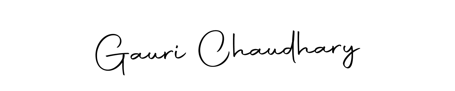 Design your own signature with our free online signature maker. With this signature software, you can create a handwritten (Autography-DOLnW) signature for name Gauri Chaudhary. Gauri Chaudhary signature style 10 images and pictures png