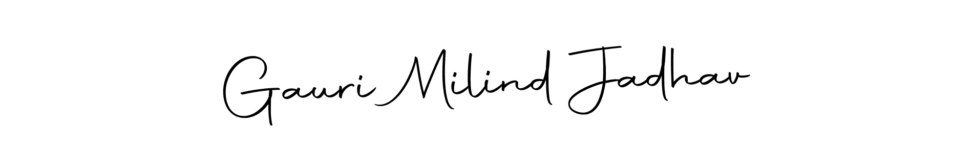 How to make Gauri Milind Jadhav signature? Autography-DOLnW is a professional autograph style. Create handwritten signature for Gauri Milind Jadhav name. Gauri Milind Jadhav signature style 10 images and pictures png