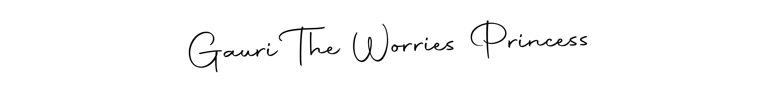 Create a beautiful signature design for name Gauri The Worries Princess. With this signature (Autography-DOLnW) fonts, you can make a handwritten signature for free. Gauri The Worries Princess signature style 10 images and pictures png