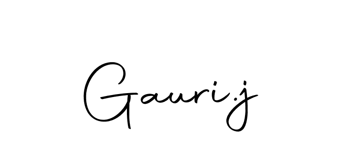 Design your own signature with our free online signature maker. With this signature software, you can create a handwritten (Autography-DOLnW) signature for name Gauri.j. Gauri.j signature style 10 images and pictures png