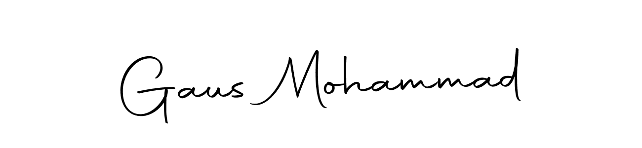 Design your own signature with our free online signature maker. With this signature software, you can create a handwritten (Autography-DOLnW) signature for name Gaus Mohammad. Gaus Mohammad signature style 10 images and pictures png