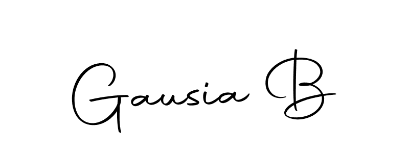 Gausia B stylish signature style. Best Handwritten Sign (Autography-DOLnW) for my name. Handwritten Signature Collection Ideas for my name Gausia B. Gausia B signature style 10 images and pictures png