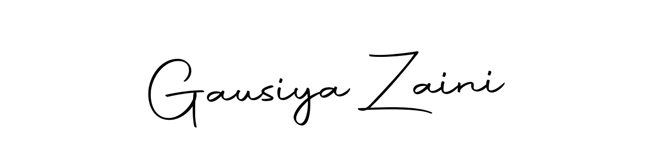 Make a beautiful signature design for name Gausiya Zaini. Use this online signature maker to create a handwritten signature for free. Gausiya Zaini signature style 10 images and pictures png