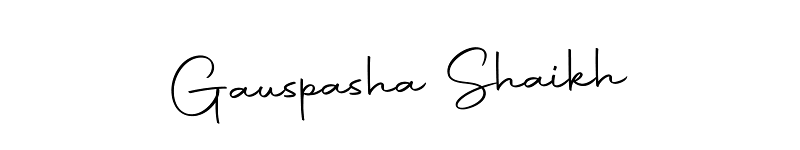 How to make Gauspasha Shaikh name signature. Use Autography-DOLnW style for creating short signs online. This is the latest handwritten sign. Gauspasha Shaikh signature style 10 images and pictures png