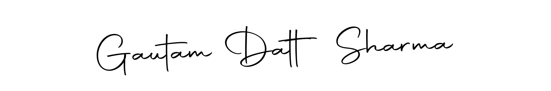 How to make Gautam Datt Sharma name signature. Use Autography-DOLnW style for creating short signs online. This is the latest handwritten sign. Gautam Datt Sharma signature style 10 images and pictures png