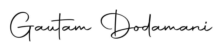 The Autography-DOLnW font transforms the name Gautam Dodamani into an executive sign with sharp precision and distinguished character. Gautam Dodamani signature style 10 images and pictures png