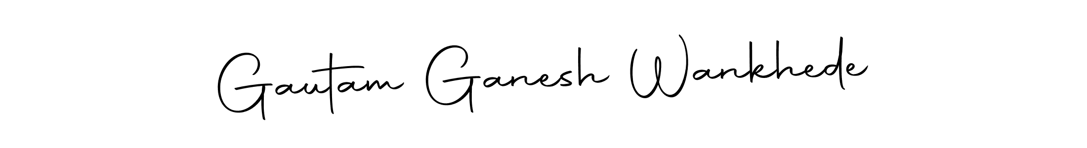 How to make Gautam Ganesh Wankhede name signature. Use Autography-DOLnW style for creating short signs online. This is the latest handwritten sign. Gautam Ganesh Wankhede signature style 10 images and pictures png